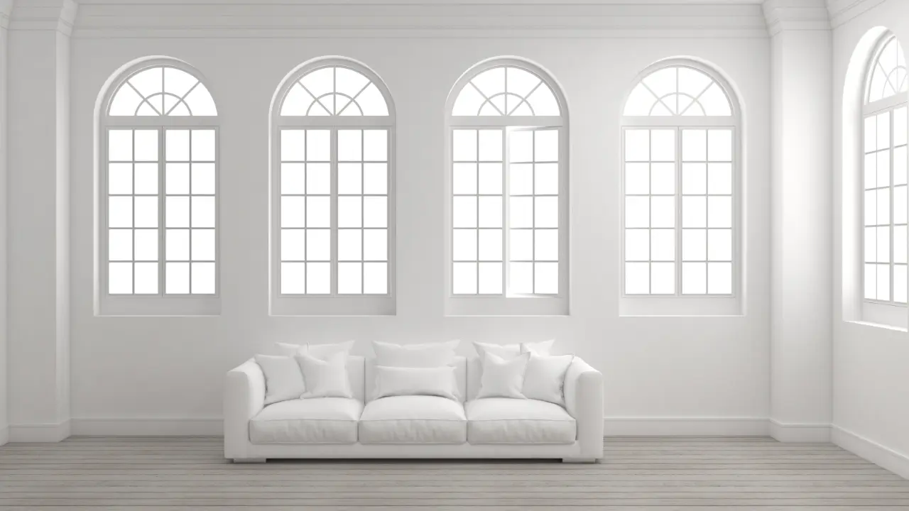 3D rendering of arched windows