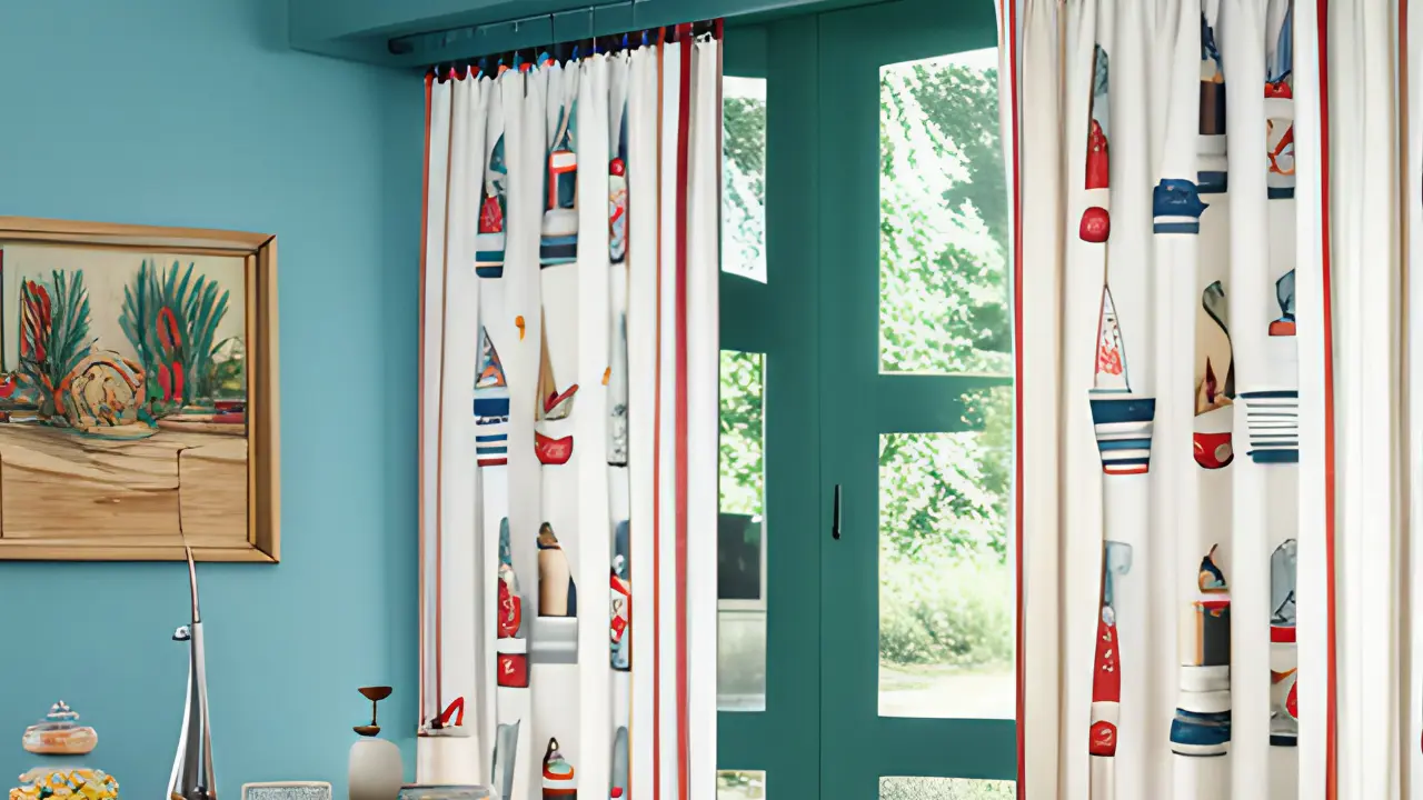 AI-generated image of coastal curtains