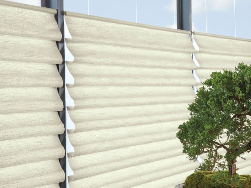 Top-down bottom-up shades in a bedroom