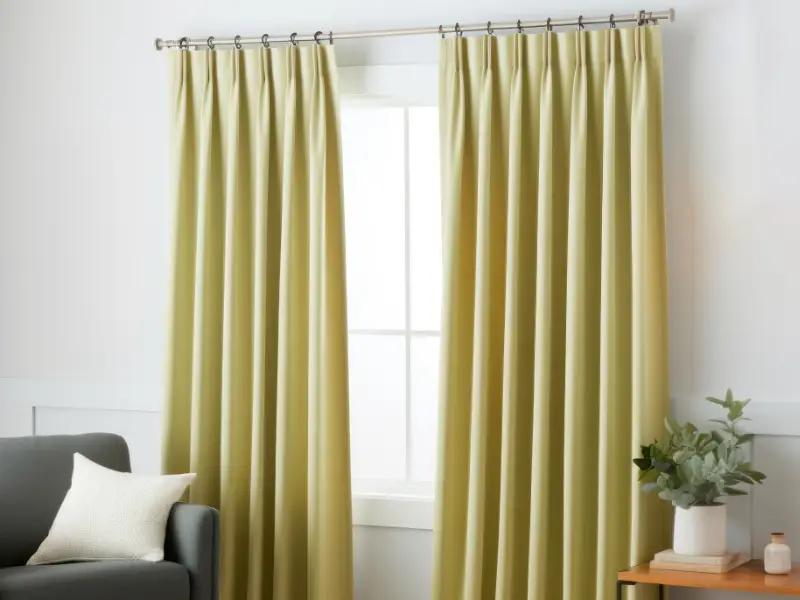 Lively red blackout drapes in a modern living room