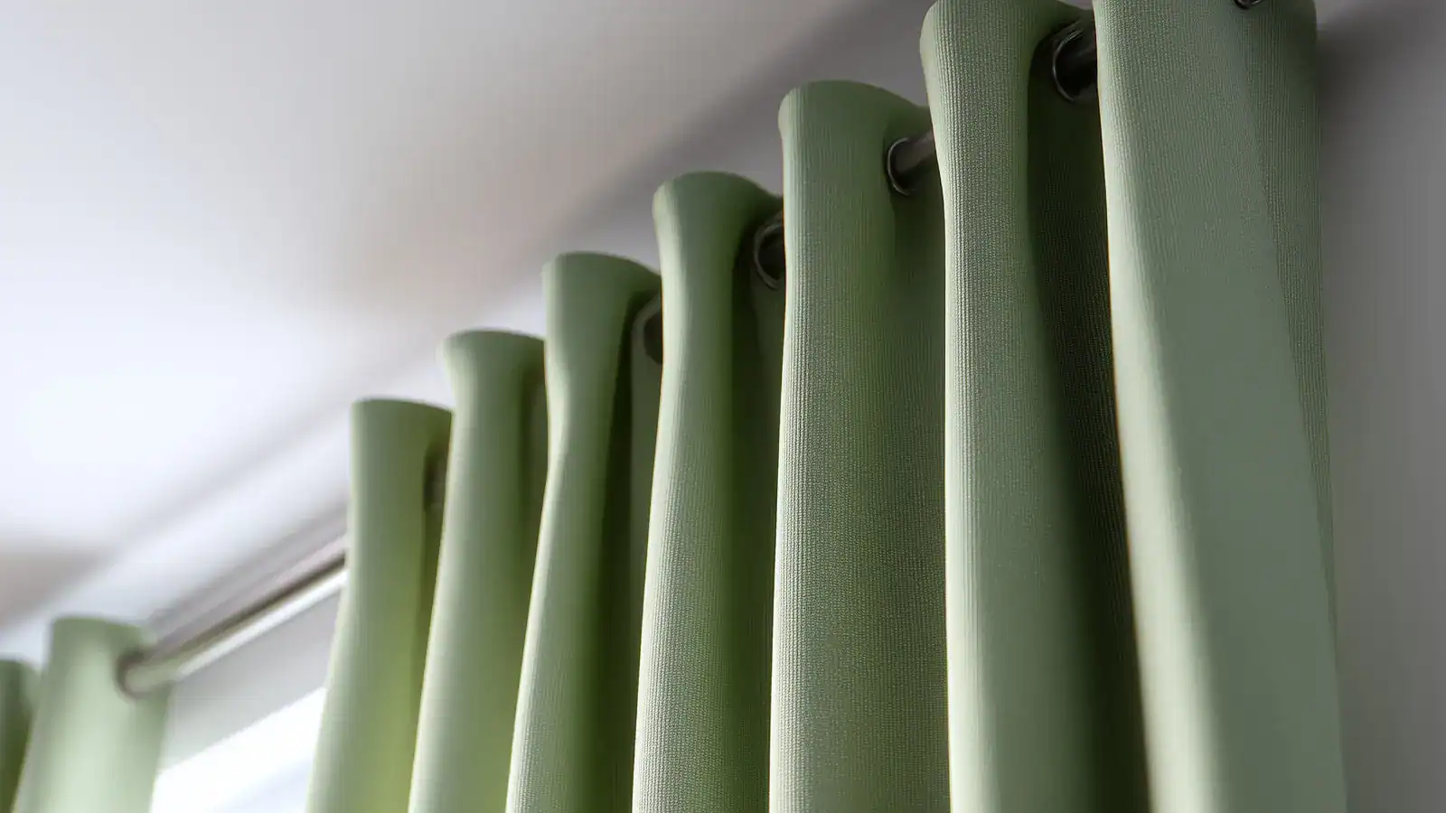 Correctly hung blackout curtains